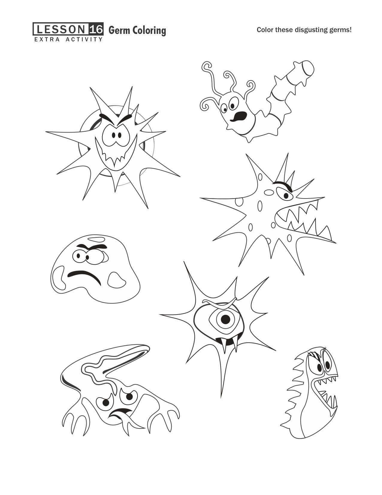 Germ Worksheets for First Grade Germs Lesson Activities Worksheet Ourtimetolearn Look