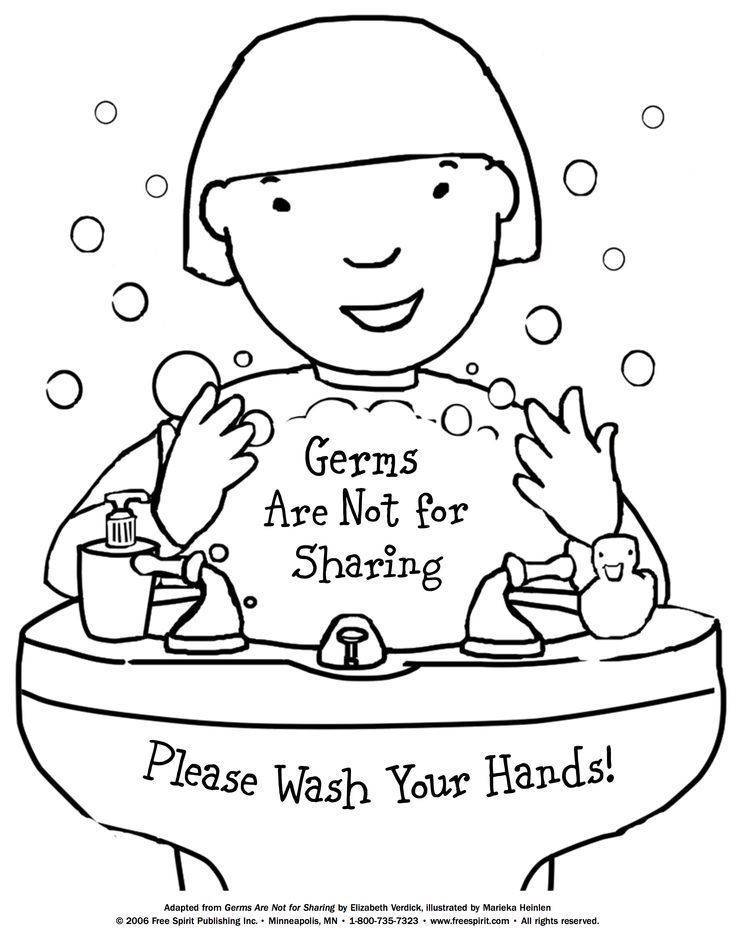 Germs Worksheets for Kindergarten Free Printable Coloring Page to Teach Kids About Hygiene