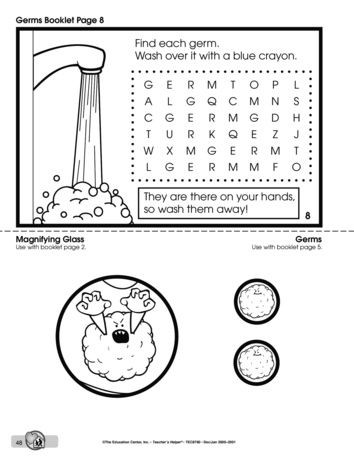 Germs Worksheets for Kindergarten Germs Booklet Lesson Plans the Mailbox with Images