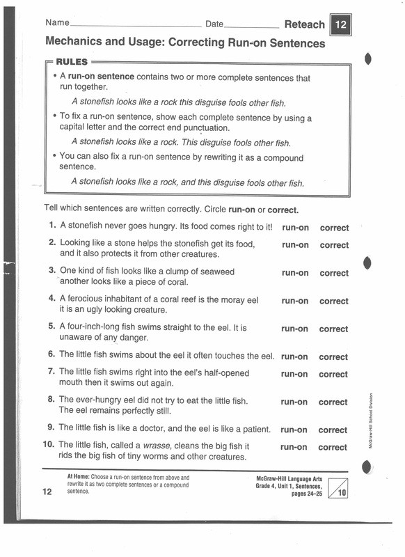 Grammar Worksheets for 8th Graders 6 1 Traits Series Conventions Sentence Fluency Grammar