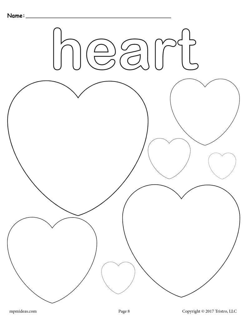 Heart Coloring Worksheet Hearts Coloring Page