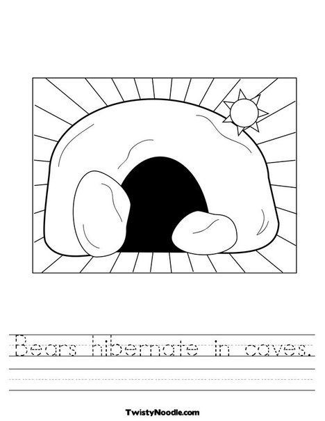 Hibernation Worksheets for Kindergarten Preschool Bear Hibernation Worksheet