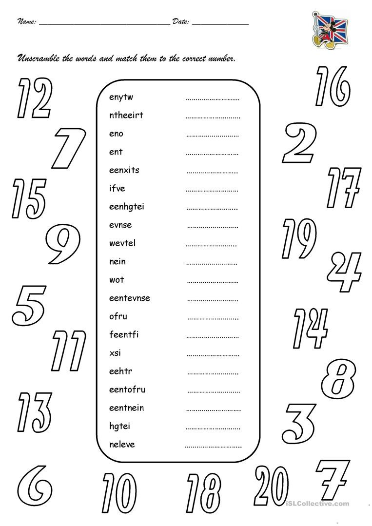 Hibernation Worksheets for Preschool Numbers 1 20 Worksheets for Preschool Clover Hatunisi