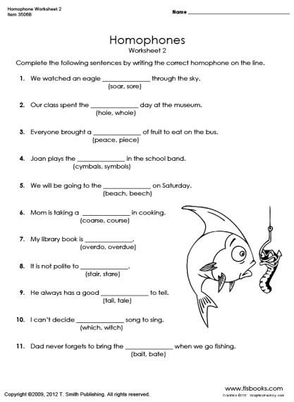 Homonyms Worksheets 5th Grade Homophones Lessons Tes Teach