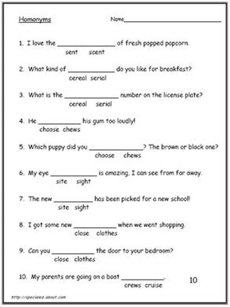 Homophones Worksheet 6th Grade What is the Difference Between Homonyms and Homophones