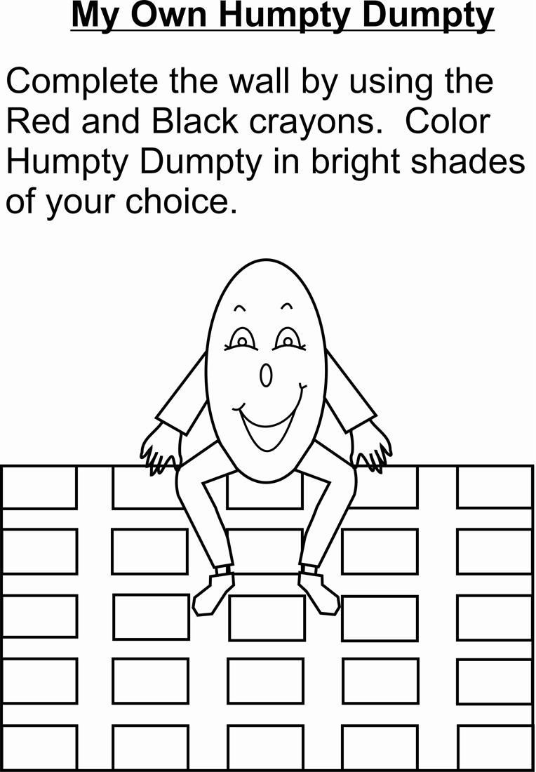 Humpty Dumpty Printable Book Free Humpty Dumpty Coloring Pages Free Download Free Clip