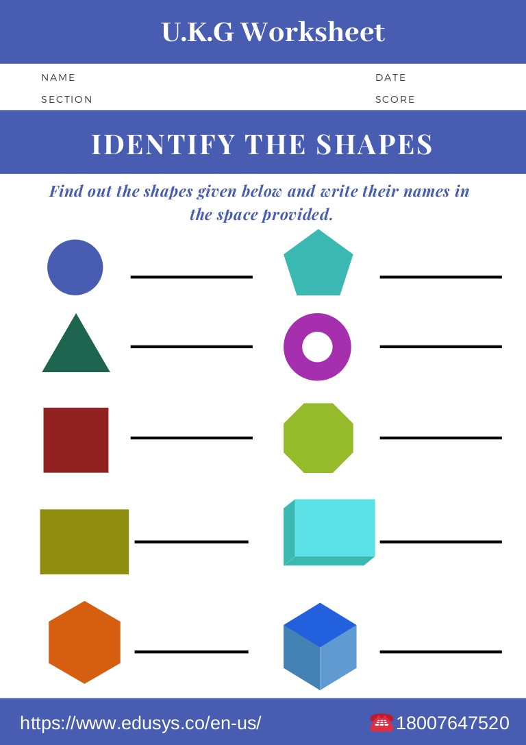 20 Identify Shapes Worksheet Kindergarten Desalas Template