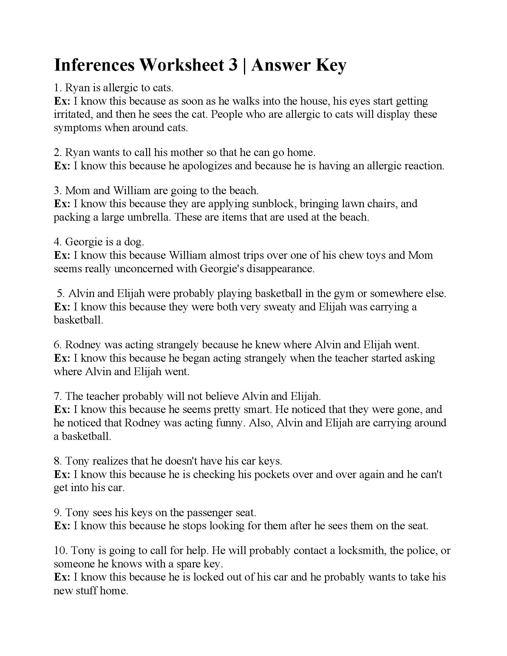 20 Inference Worksheets For 4th Grade Desalas Template