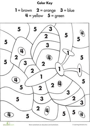 Kindergarten Color by Number Worksheets Download Free Color by Number Pages for Kindergarten