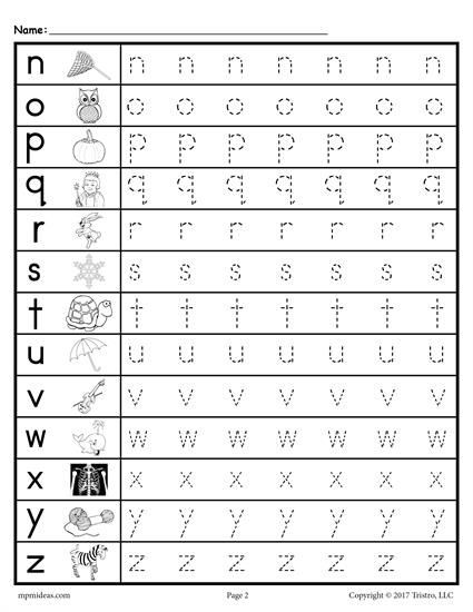 Kindergarten Lowercase Letters Worksheets Lowercase Letter Tracing Worksheets