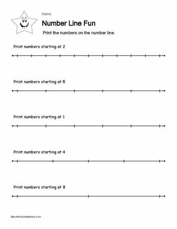 Kindergarten Number Line Worksheet Numberline Worksheet 9 Of 10 Worksheets