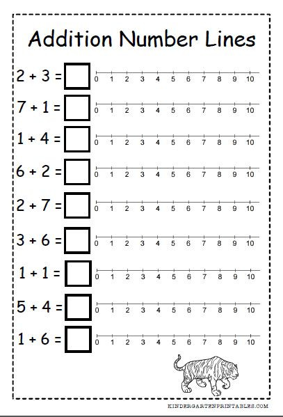 Kindergarten Number Line Worksheet Pin On Math