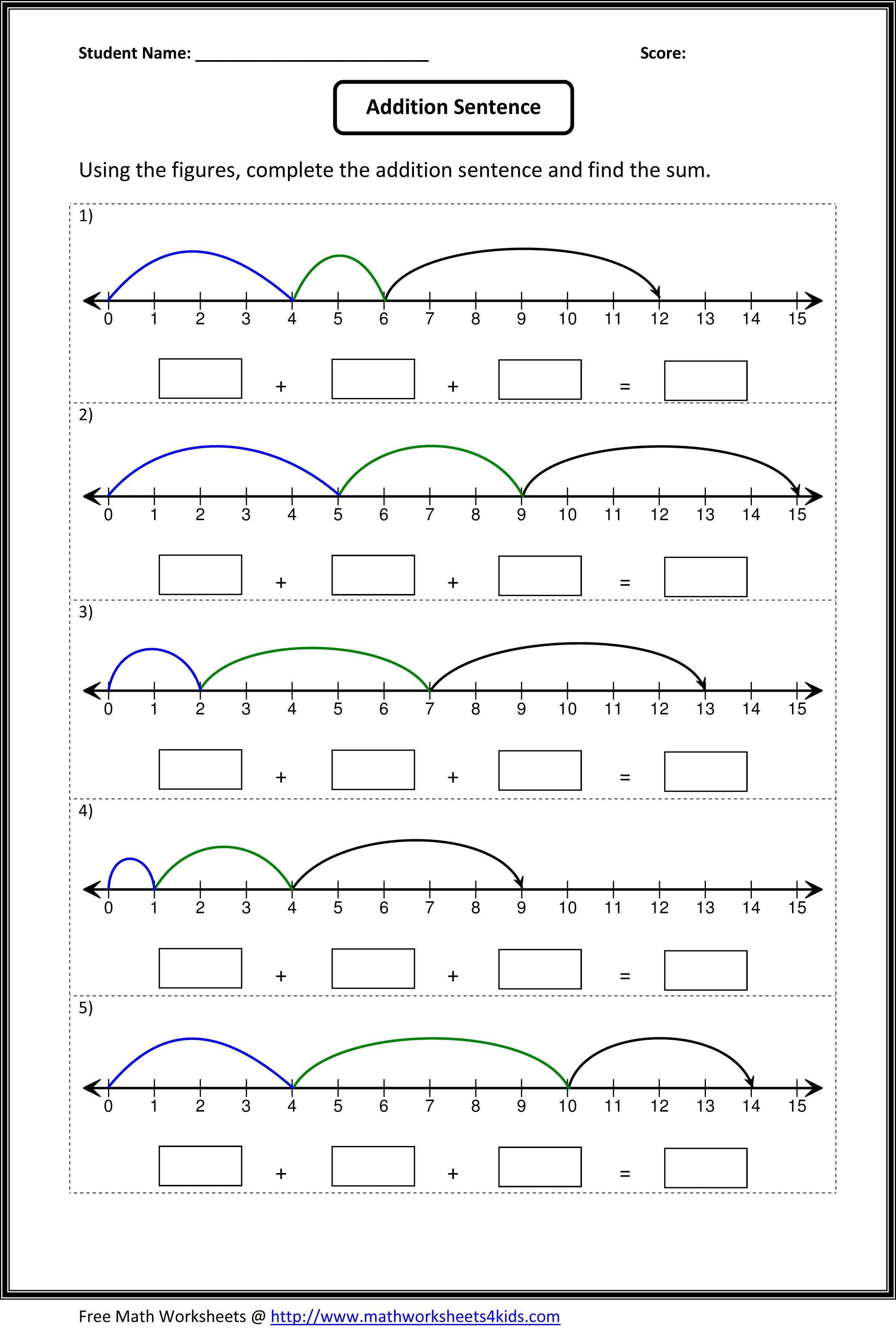 Kindergarten Number Line Worksheets Number Line Worksheets Printable Number Line Templates