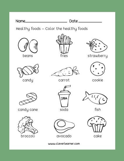 Kindergarten Science Worksheets Preschool Worksheets On Healthy and Unhealthy Foods Activity