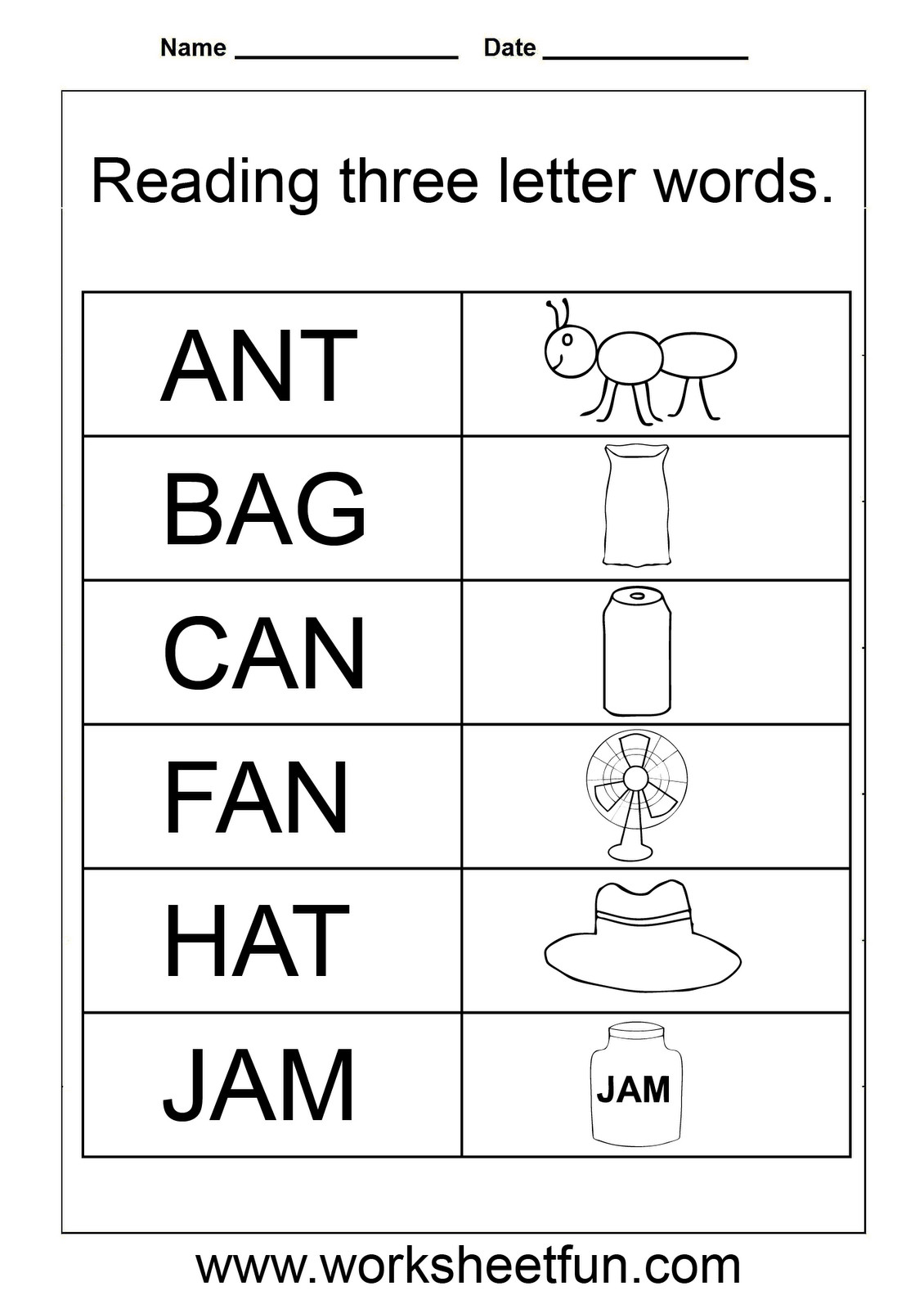 Kindergarten Three Letter Words Worksheets 3 Letter Words Worksheets for Kindergarten