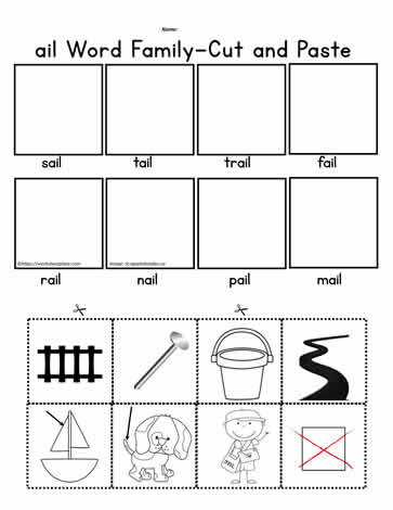 Kindergarten Worksheets Cut and Paste Ail Cut and Paste Worksheet Worksheets