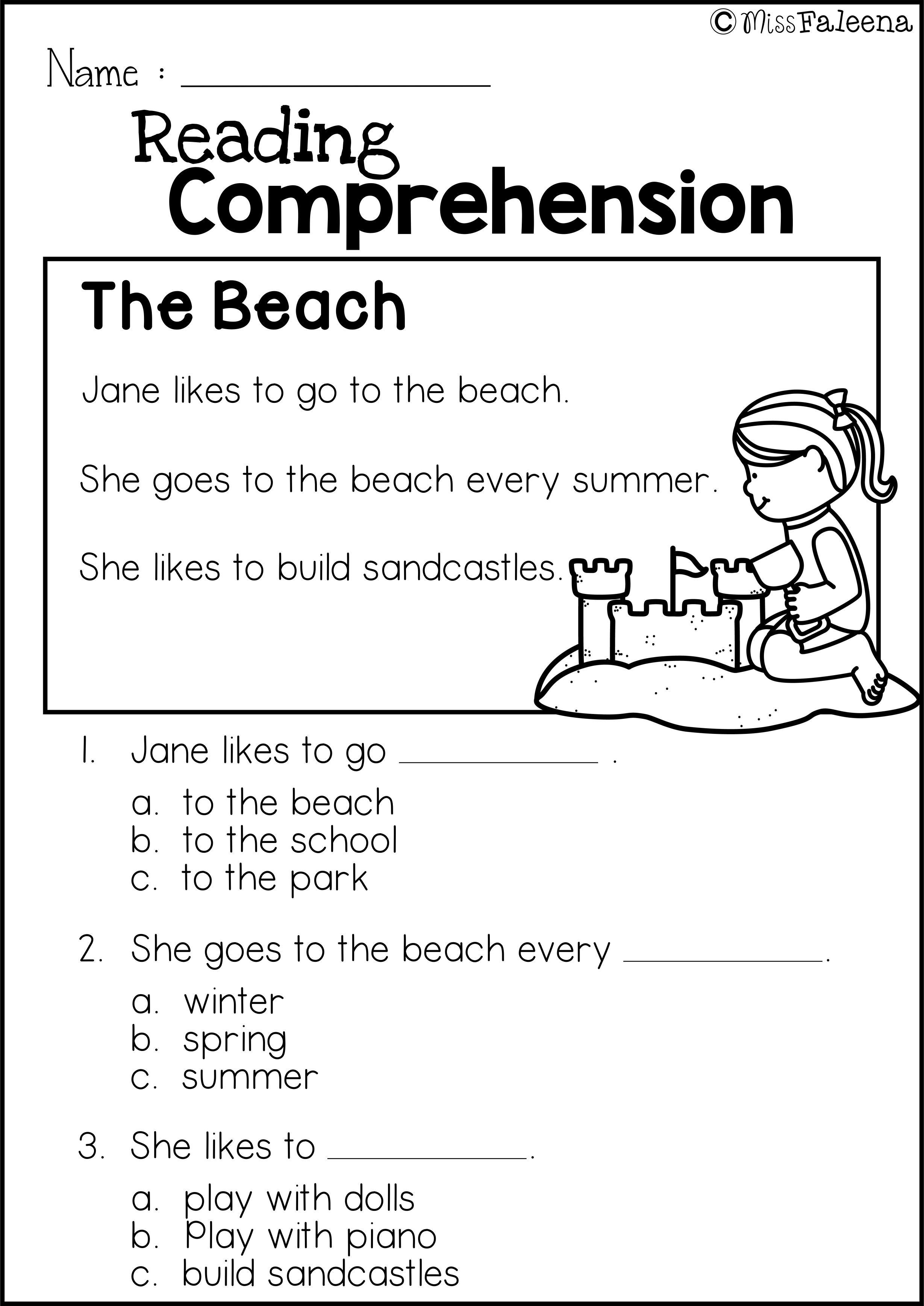 Kindergarten Worksheets Reading Comprehension Free Reading Prehension Practice with Images