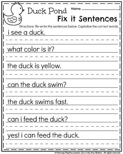 Kindergarten Writing Sentences Worksheets Kindergarten Worksheets for May