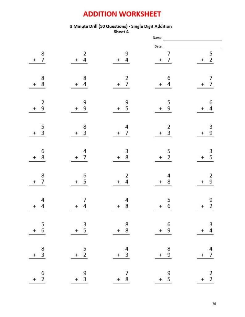 Kumon Maths Worksheets Printable Grade 1 Math Workbook One Per Day 120 Math Worksheets