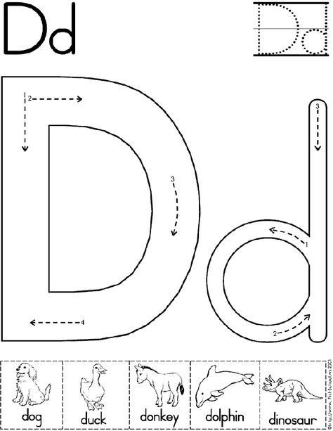 Letter D Worksheet Preschool Alphabet Letter D Worksheet