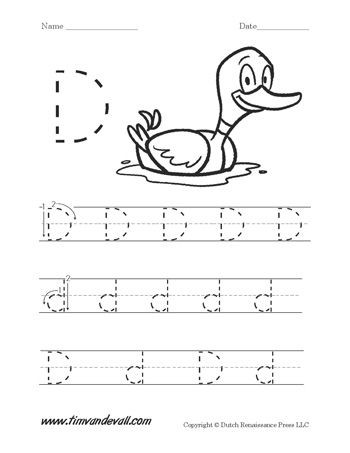 Letter D Worksheet Preschool Free Alphabet Dot to Dot