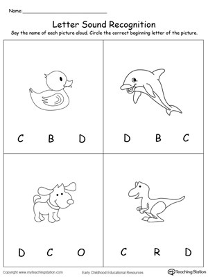 Letter D Worksheet Preschool Recognize the sound Of the Letter D