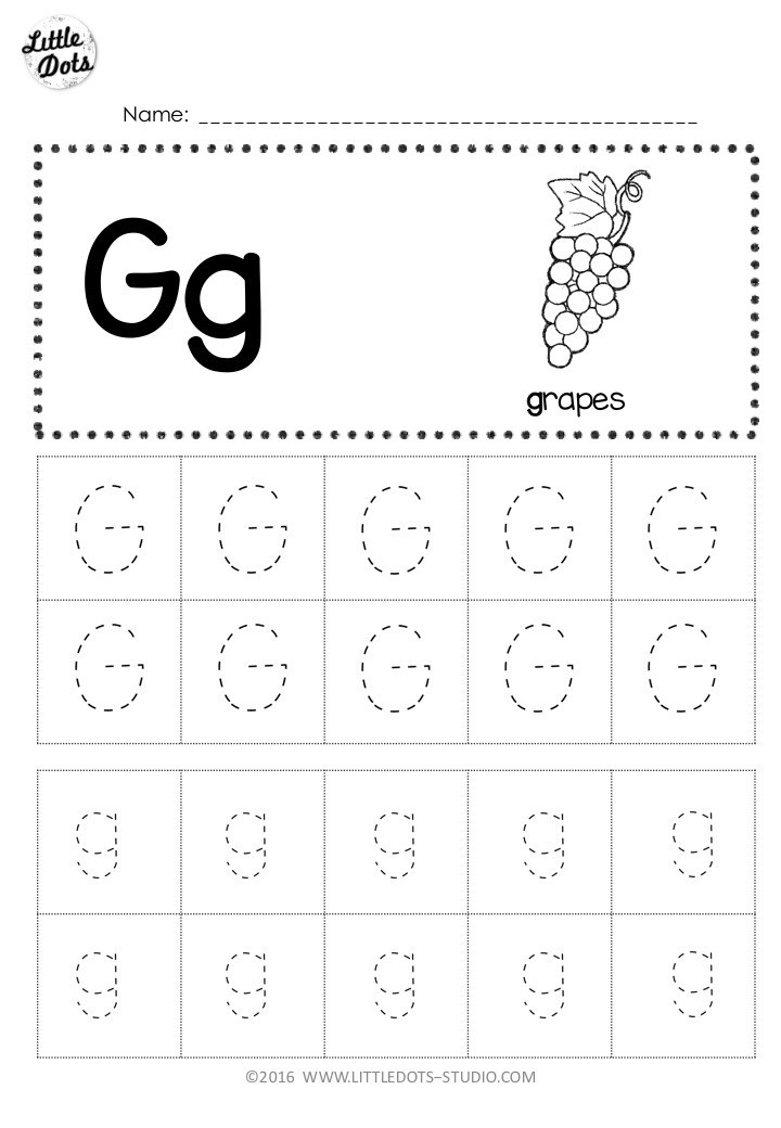 Letter G Worksheet Preschool Free Letter G Tracing Worksheets