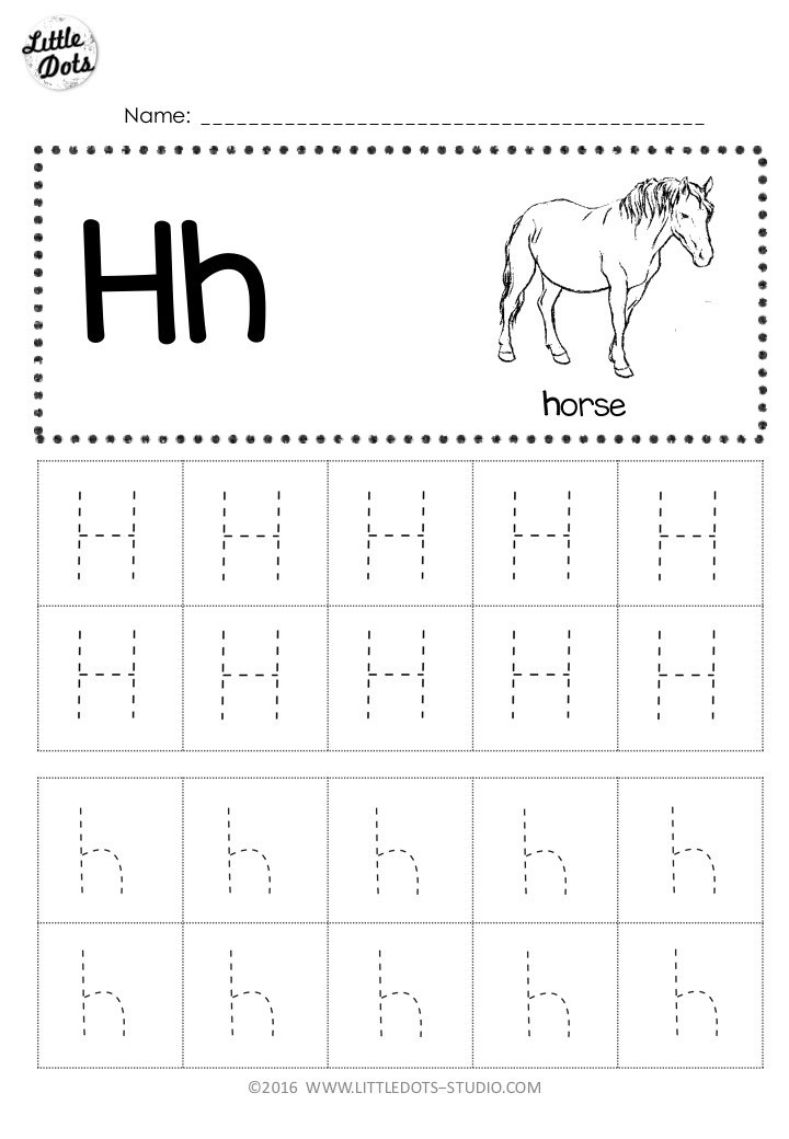 Letter H Worksheets for Preschoolers Free Letter H Tracing Worksheets