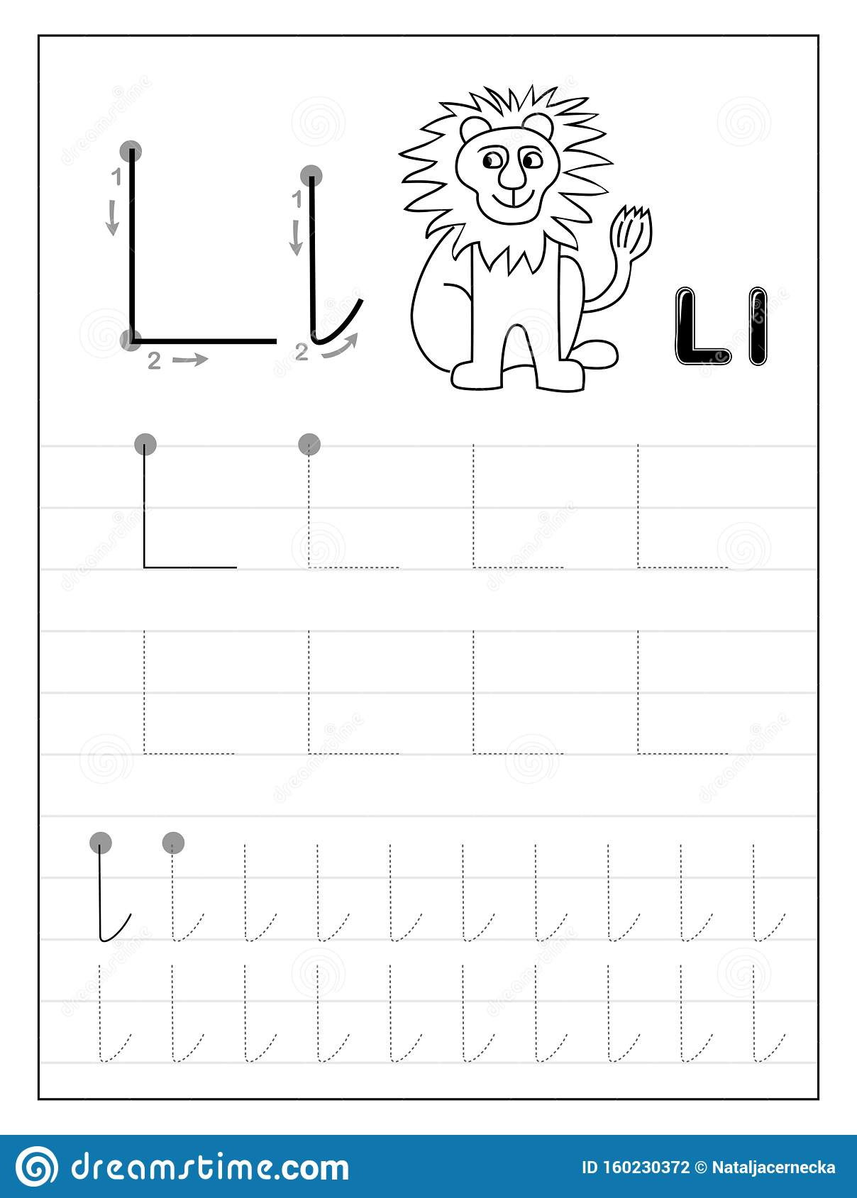 Letter L Worksheet for Preschool Tracing Alphabet Letter L Black and White Educational Pages