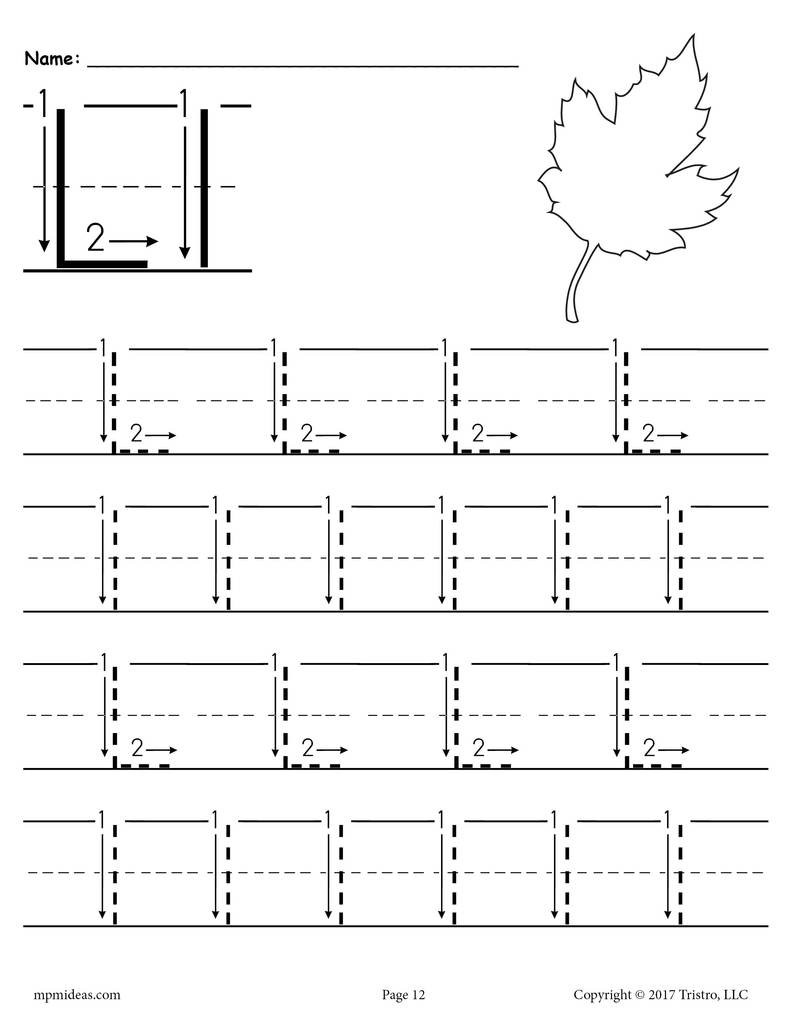 Letter L Worksheet Preschool Printable Letter L Tracing Worksheet with Number and Arrow Guides