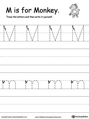 Letter M Worksheets Preschool Tracing and Writing the Letter M