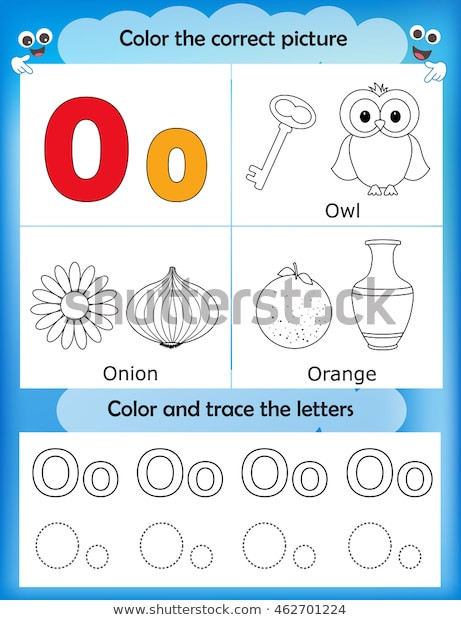 Letter O Worksheet for Kindergarten Alphabet Learning Letters Coloring Graphics Printable à¹à¸§à¸