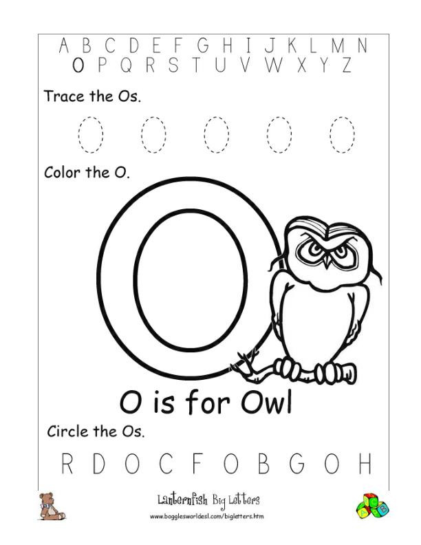 Letter O Worksheets for Preschool Letter O Alphabet Worksheets