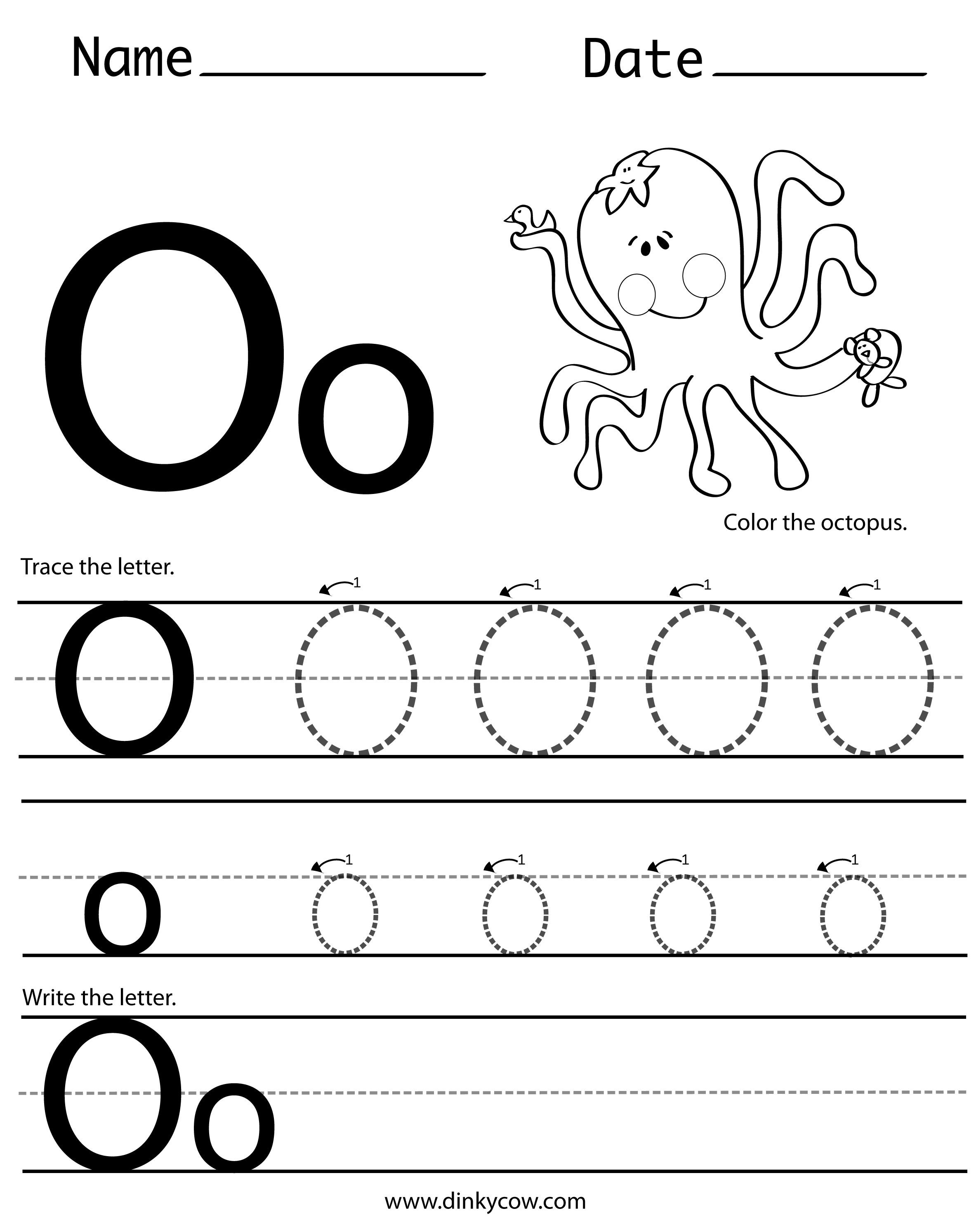 Letter O Worksheets for Preschool Worksheets for Letter O