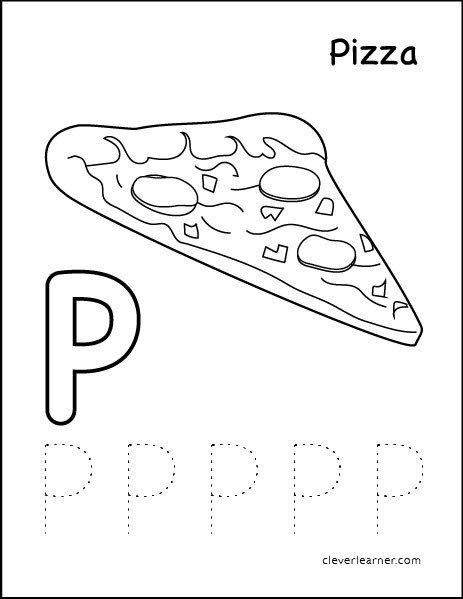 Letter P Preschool Worksheets Letter P Writing and Coloring Sheet