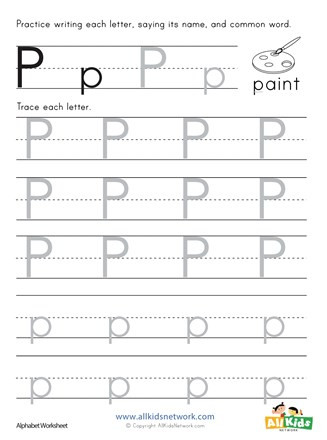 Letter P Worksheets Preschool Letter P Tracing Worksheet