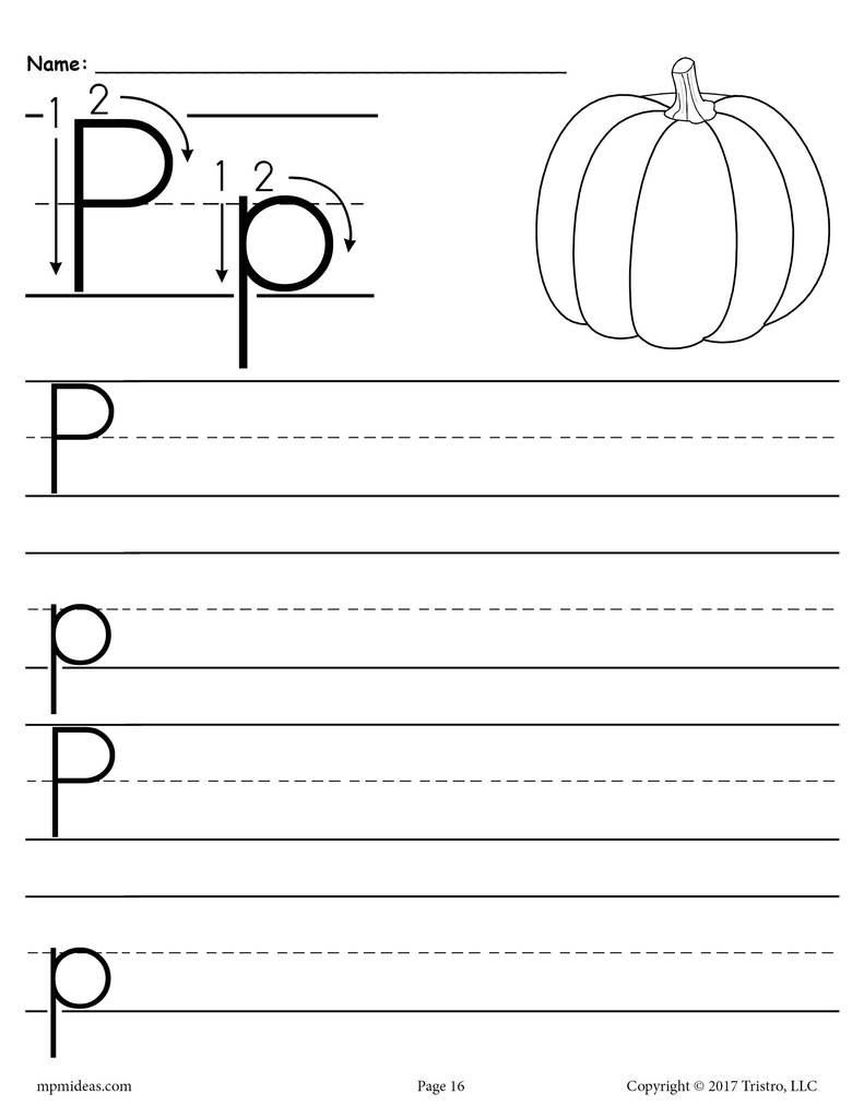 Letter P Worksheets Preschool Printable Letter P Handwriting Worksheet