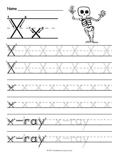 Letter X Worksheets for Preschoolers Free Printable Tracing Letter X Worksheet