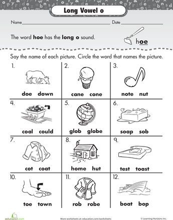 Long O Worksheets 2nd Grade Loong O Worksheet