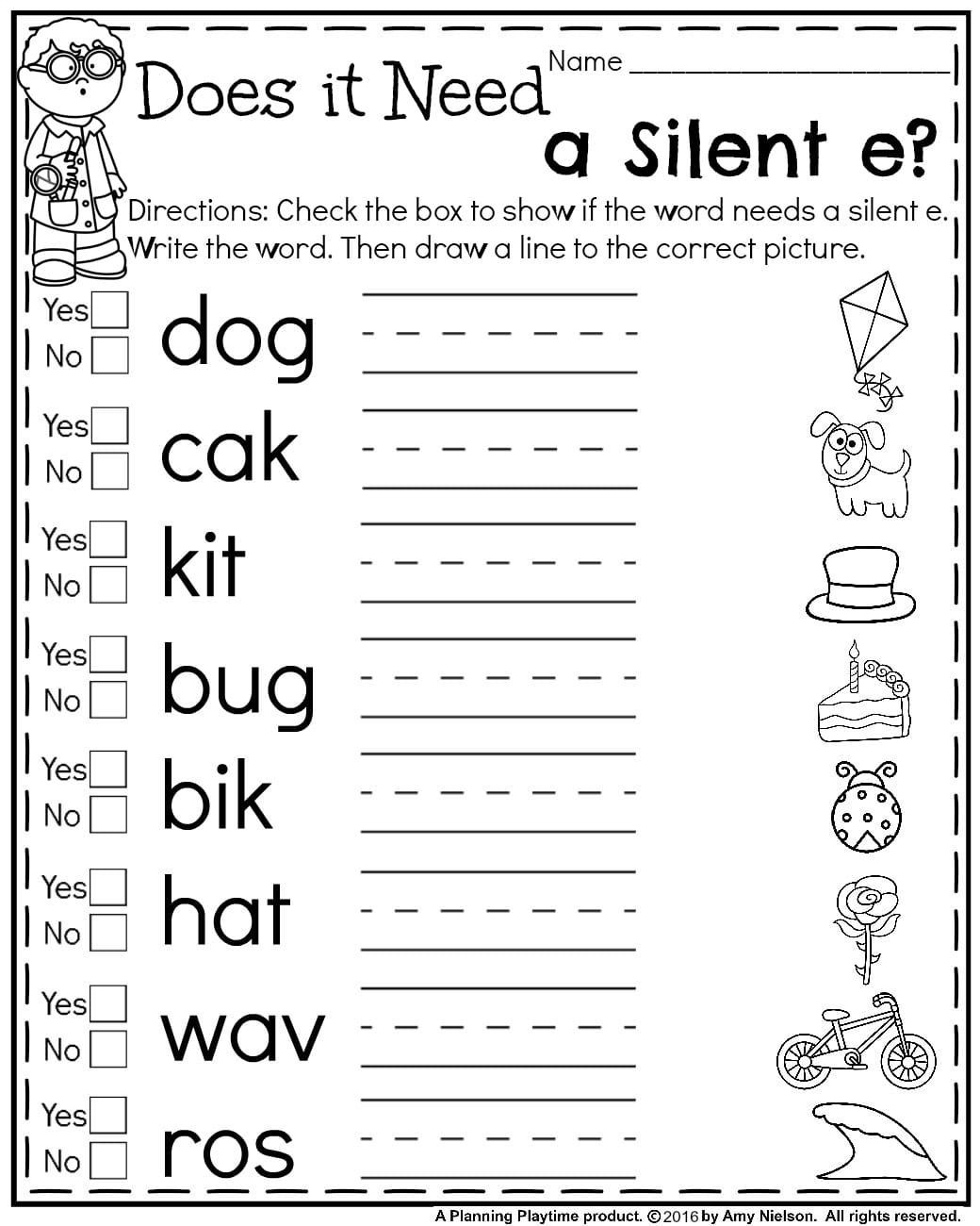 Long Vowels Worksheets First Grade 12 Best First Grade Blending Worksheets Images On Best