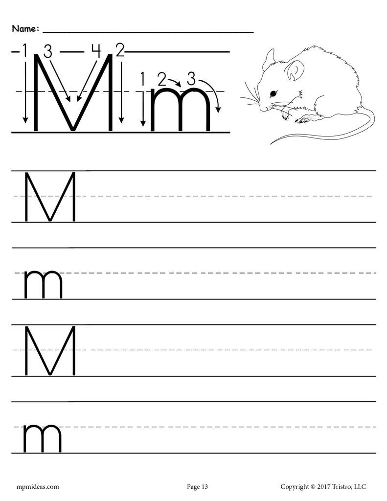 M Worksheets Preschool Preschool M Worksheets Clover Hatunisi