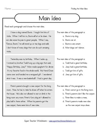 Main Idea 3rd Grade Worksheets Free Printable Worksheets 3rd Grade Main Idea