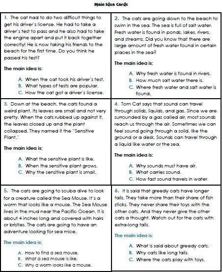 Main Idea Worksheets Grade 1 Main Idea Worksheets 3rd Grade 1 Reading Pinterest En 2020