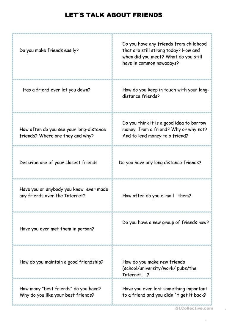 Making Friends Worksheets Kindergarten Let´s Talk About Friends and Friendship
