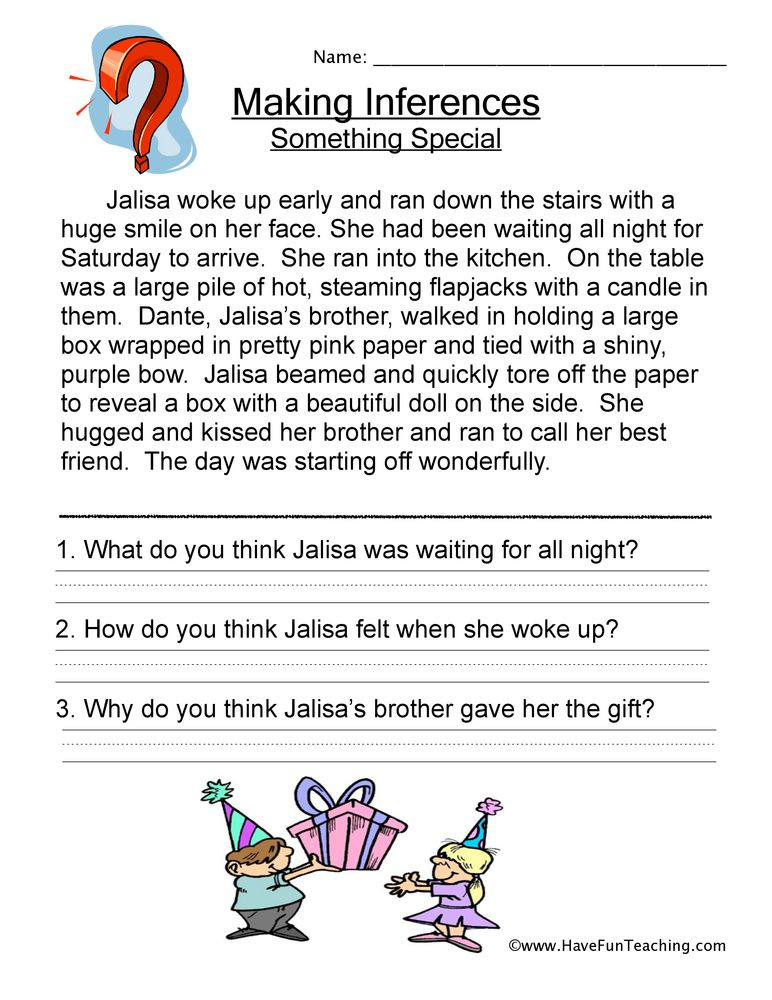 Making Inference Worksheets 4th Grade Making Inferences Story Worksheet
