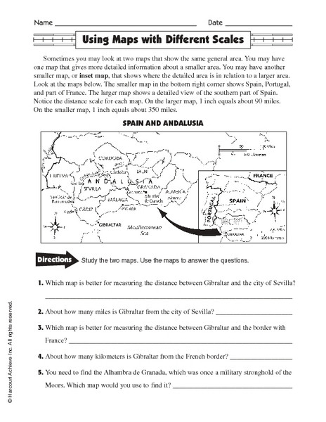 Map Scale Worksheet 3rd Grade Free Map Scale Lesson Plans &amp; Worksheets Reviewed by Teachers