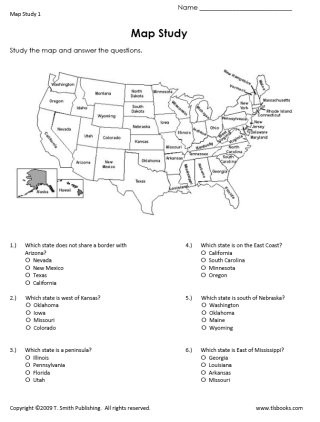 Map Scale Worksheet 3rd Grade Map Study 1
