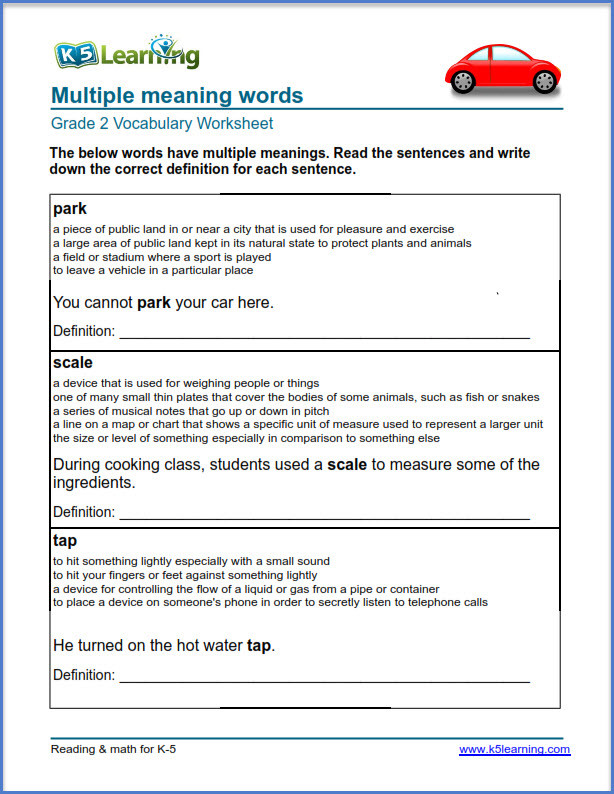 Map Worksheet 2nd Grade 2nd Grade Vocabulary Worksheets – Printable and organized by