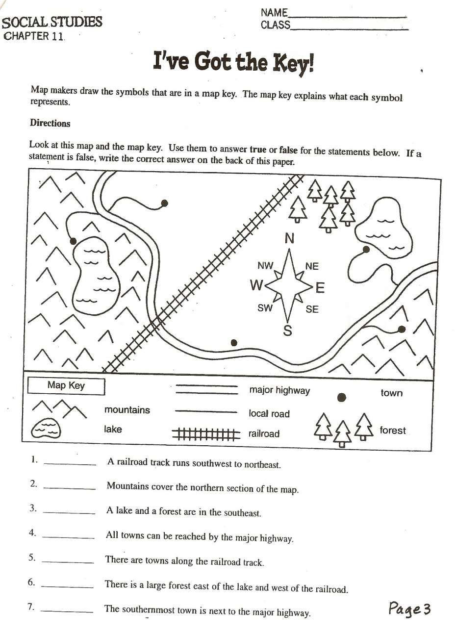 Maps Worksheets 2nd Grade 7 Reading A Map Worksheet 2nd Grade Reading