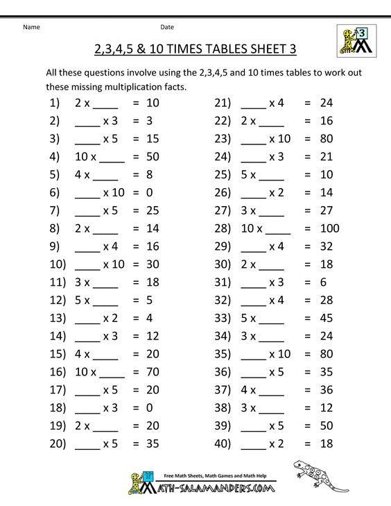 Mental Math Worksheets Grade 3 Multiplication Table Worksheets Grade 3